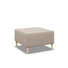 SITZPOUF 70 X 70 BLANK, Beige - Beige, Textil (71/40/71cm)