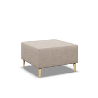SITZPOUF 70 X 70 BLANK, Beige - Beige, Textil (71/40/71cm)
