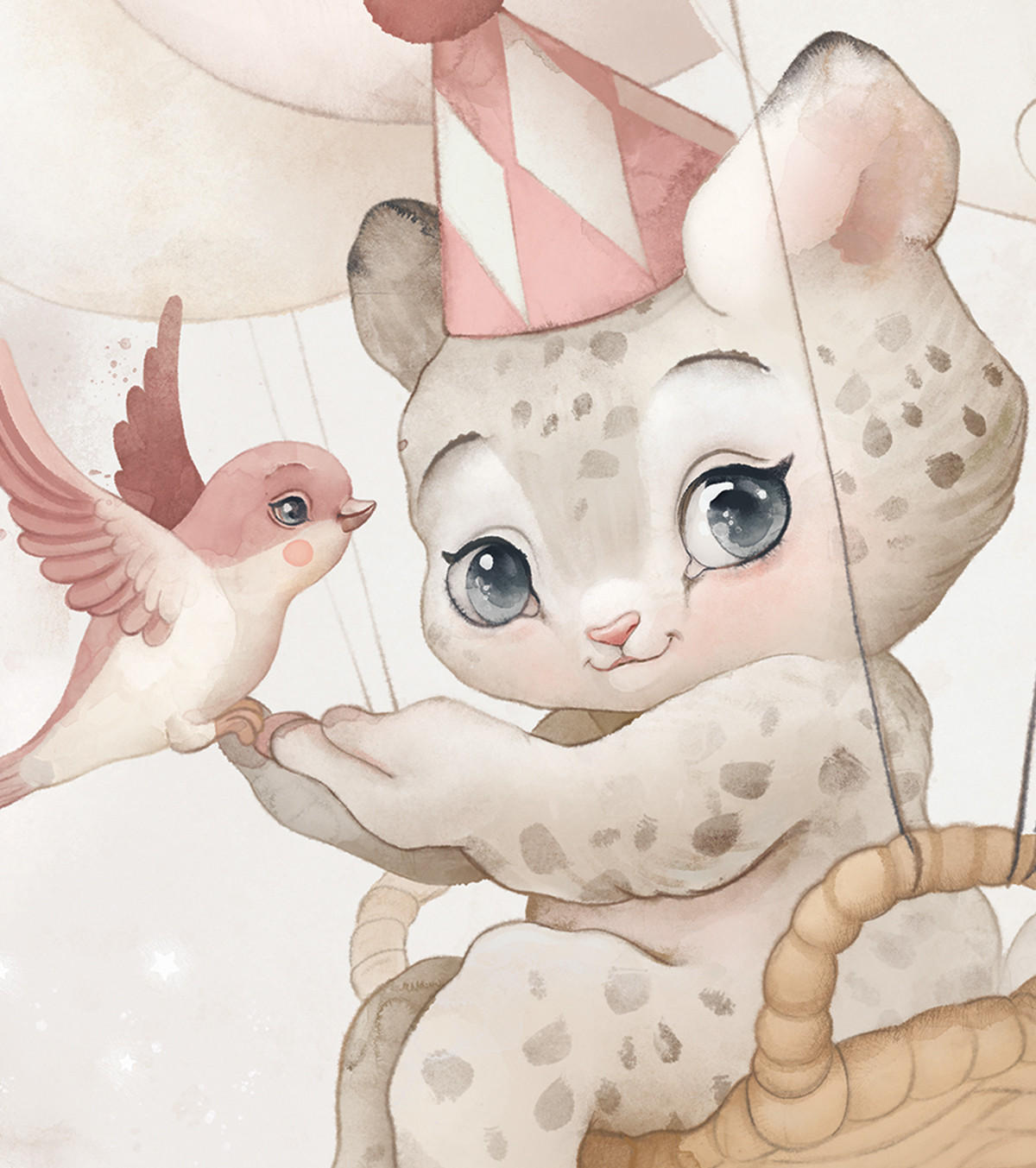 POSTER Geparden-Reise, 30x40 cm - Pink, Papier (30/1/40cm) - Lilipinso