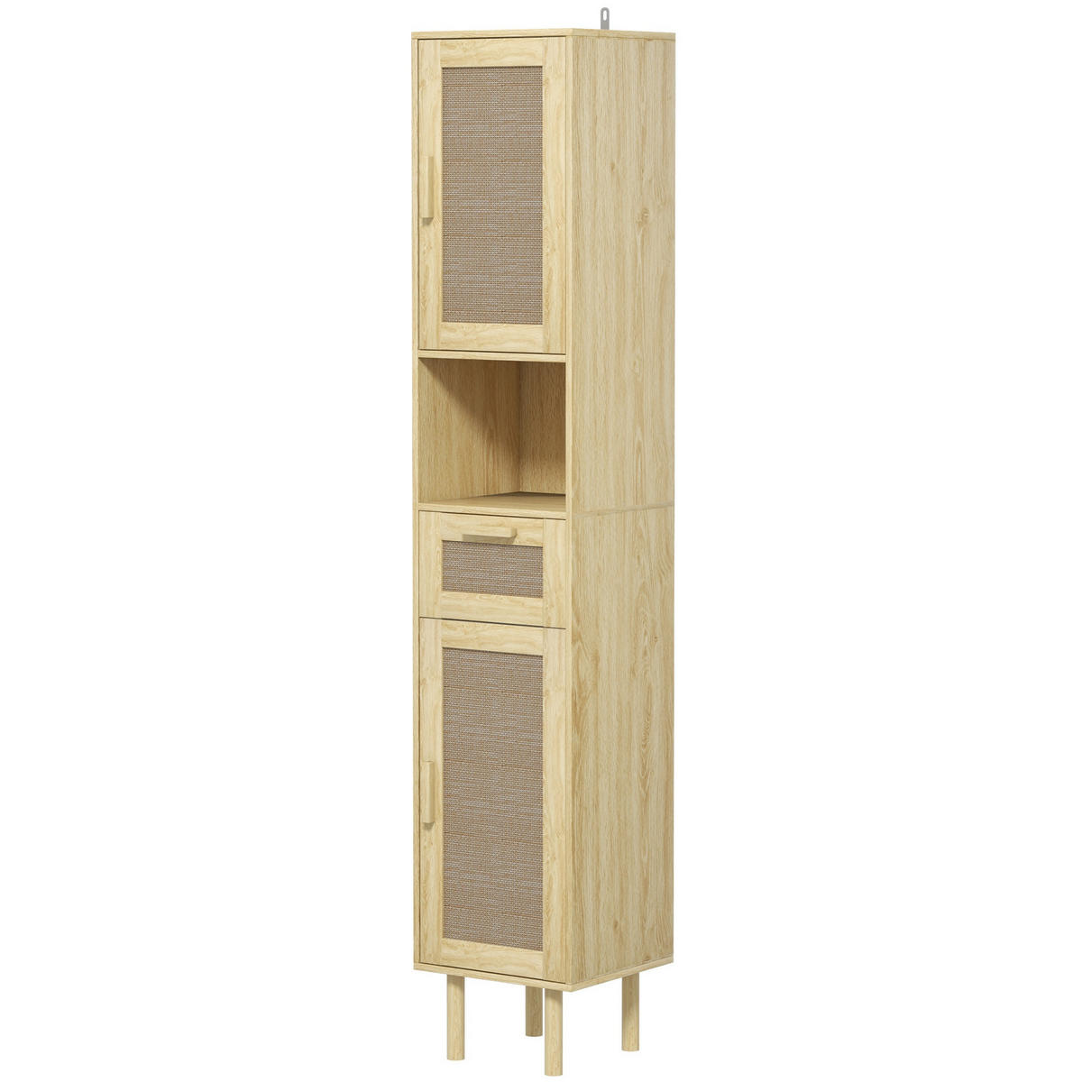 HOCHSCHRANK DE-12433 32/30/170 cm Eiche - Eichefarben, Holzwerkstoff (30/170/32cm) - ComfortXL