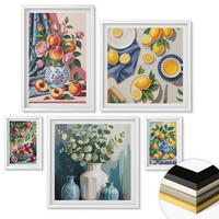 WANDBILDER 5er-Set - 50x50 cm & 20x30 cm & 40x60 cm Weißer Rahmen - Matisses stilvolle Figuren - Weiß, Kunststoff (40/60cm) - ArtPrintCave