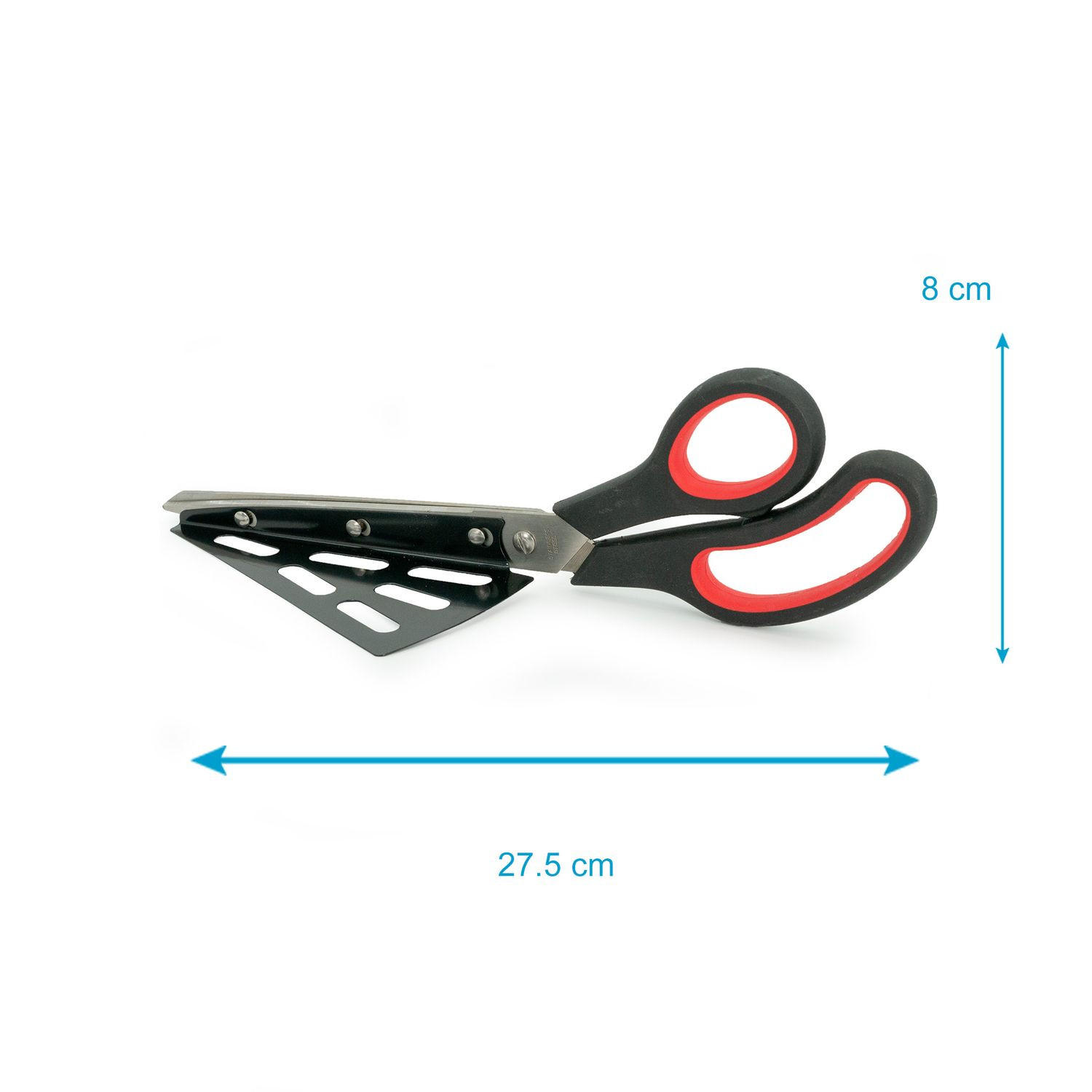 PIZZASCHERE mit Edelstahlklinge und Heber - Schwarz, Metall (8/8/27.5cm) - Intirilife
