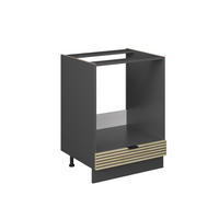 HERDUMBAUSCHRANK Fame-Line Eiche Paneel 60 cm ohne Arbeitsplatte - Eichefarben/Anthrazit, Holzwerkstoff (60/82/51.6cm) - Vicco