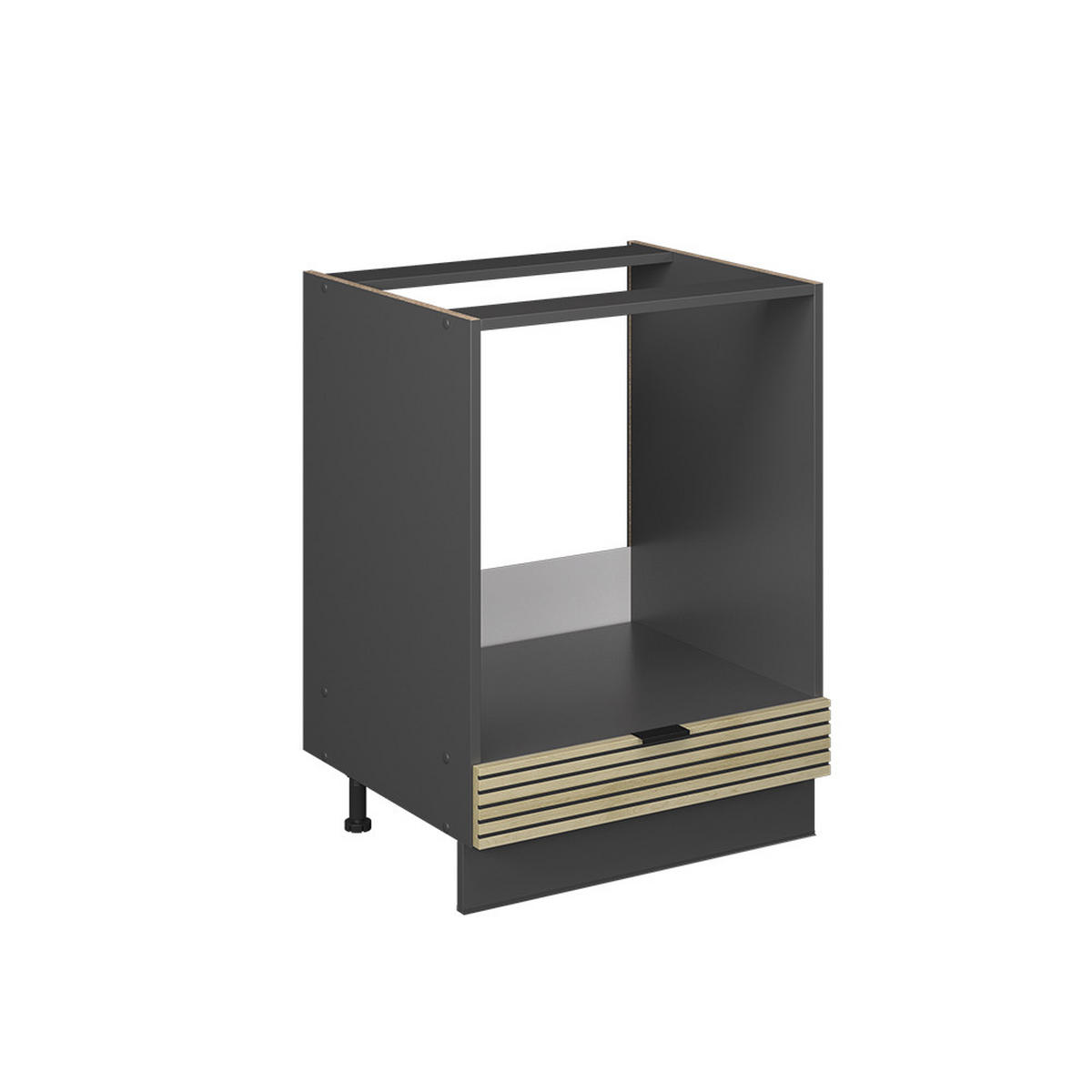 HERDUMBAUSCHRANK Fame-Line Eiche Paneel 60 cm ohne Arbeitsplatte - Eichefarben/Anthrazit, Holzwerkstoff (60/82/51.6cm) - Vicco