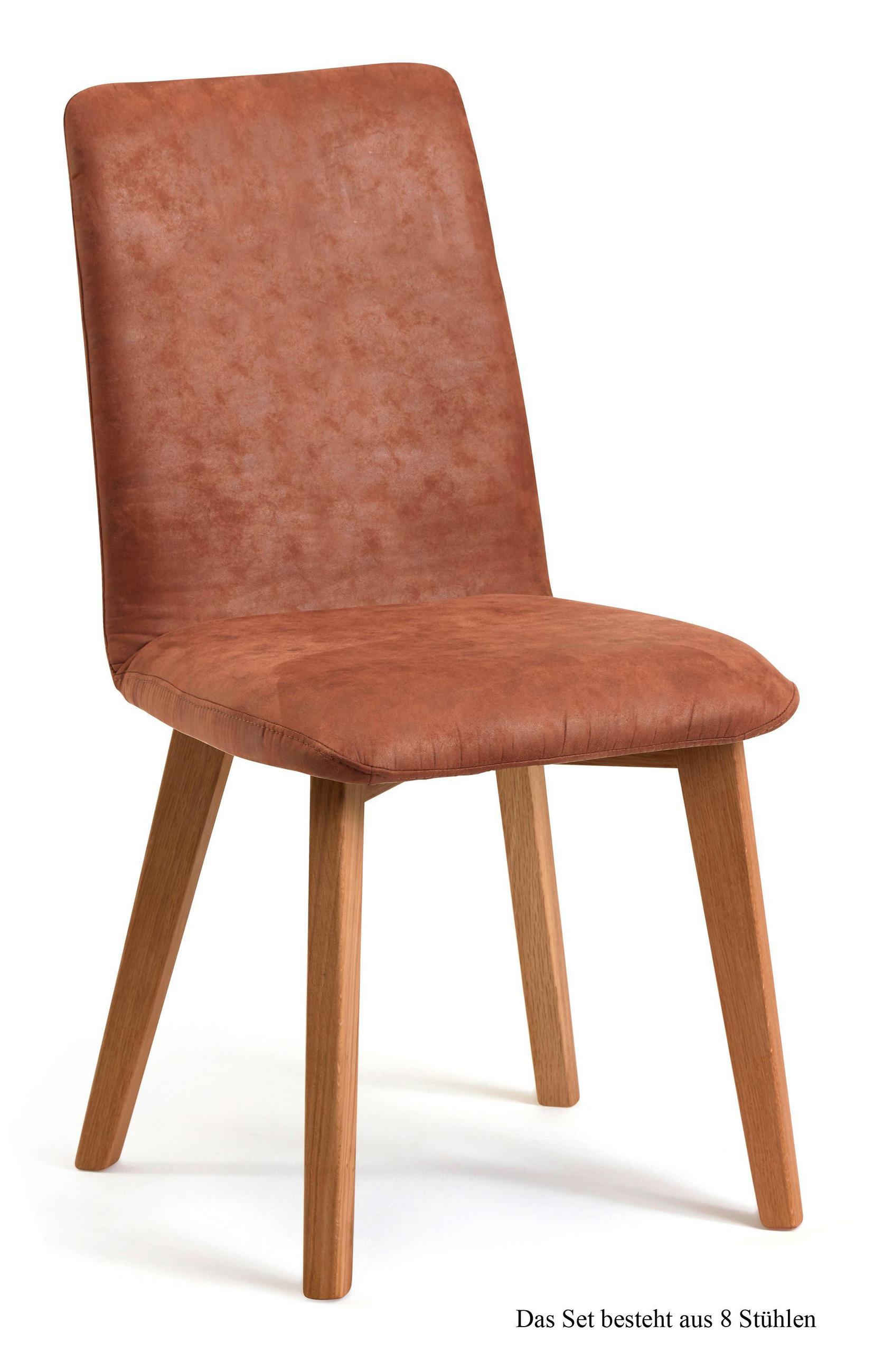 ESSZIMMERSTUHL (8er-Set) Darci 47x92x60 Eiche geölt/Cognac - Cognac/Eichefarben, Kunststoff (60/92/47cm) - 58aufmkessel