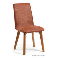 ESSZIMMERSTUHL (8er-Set) Darci 47x92x60 Eiche geölt/Cognac - Cognac/Eichefarben, Kunststoff (60/92/47cm) - 58aufmkessel