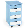 ROLLCONTAINER ,einfache Montage, 36 x 40 x 65 cm,blau - Blau, Holz (40/65/36cm) - tectake