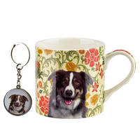 HRNEK NOYA, porcelán, Border Collie, 380 ml, 9 x 13 x 9 cm - zelená barva, keramika (0.38L) - Mondex