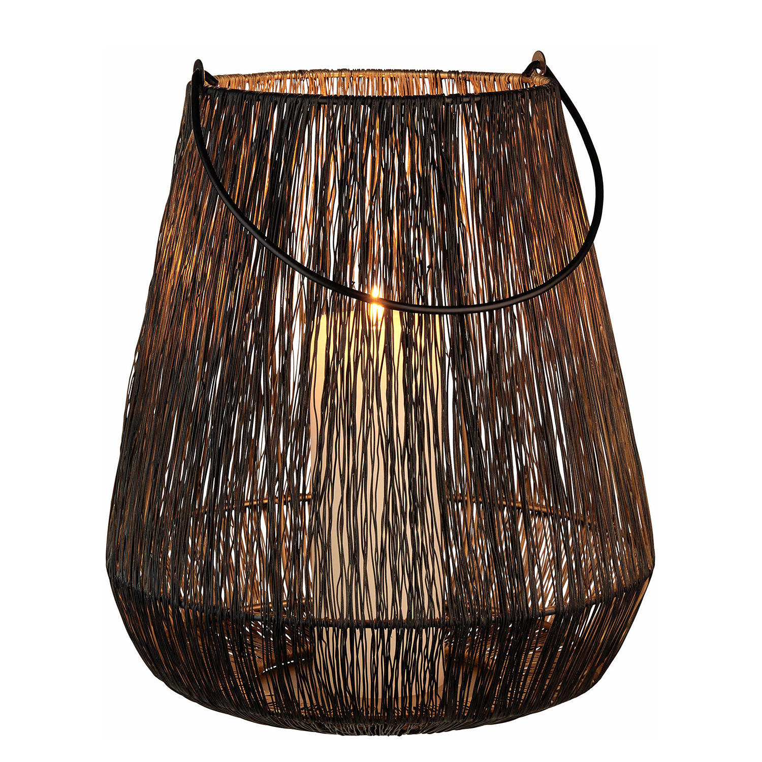 LATERNE Yoko - Schwarz, Metall (28/30/28cm) - Butlers