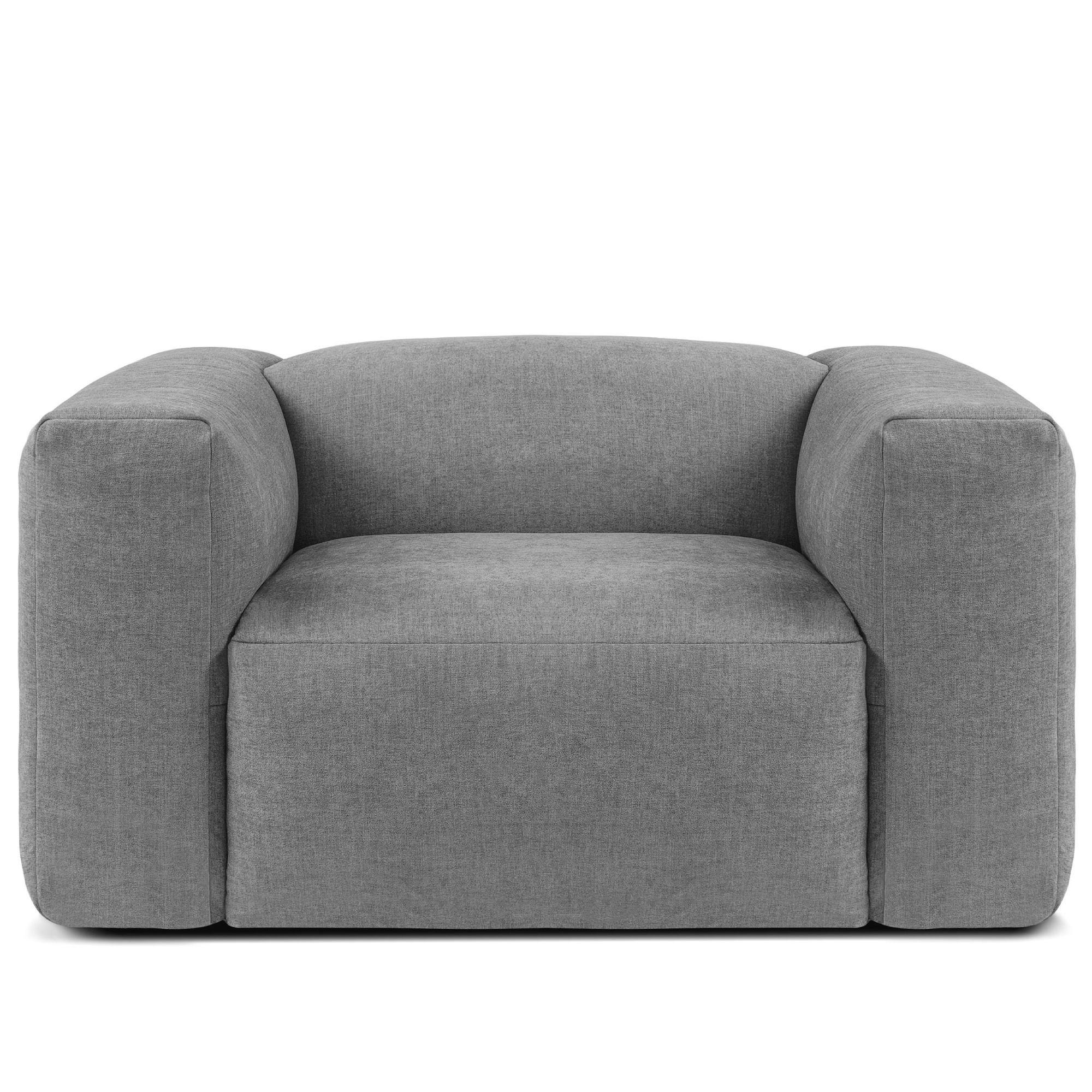SESSEL BUFFO , Aschgrau - Greige, Textil (130/73/96cm) - KONSIMO®