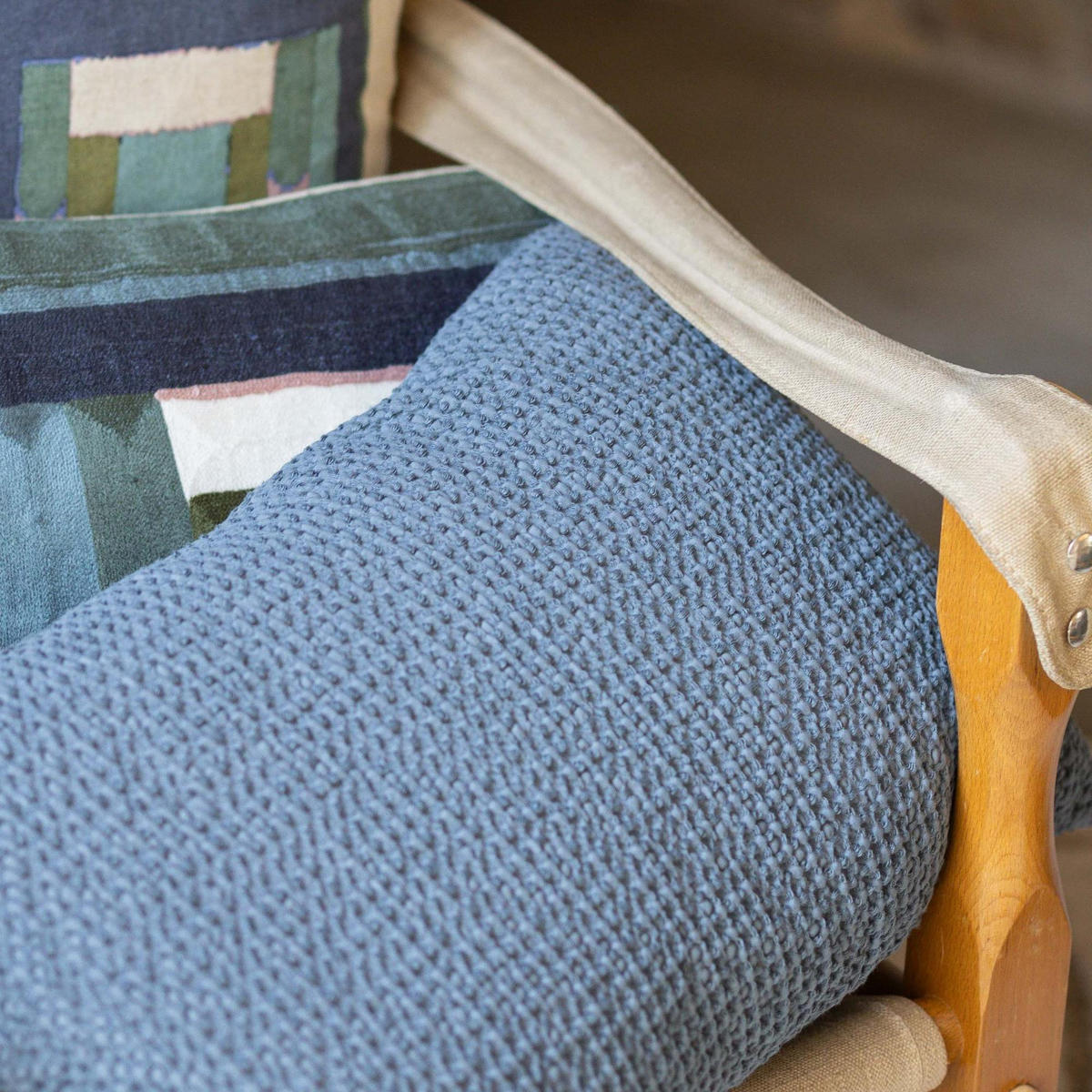 RECYCELTES KISSEN Maia bleigrau 45 x 45 cm - Grau, Textil (45/45cm) - Vivaraise