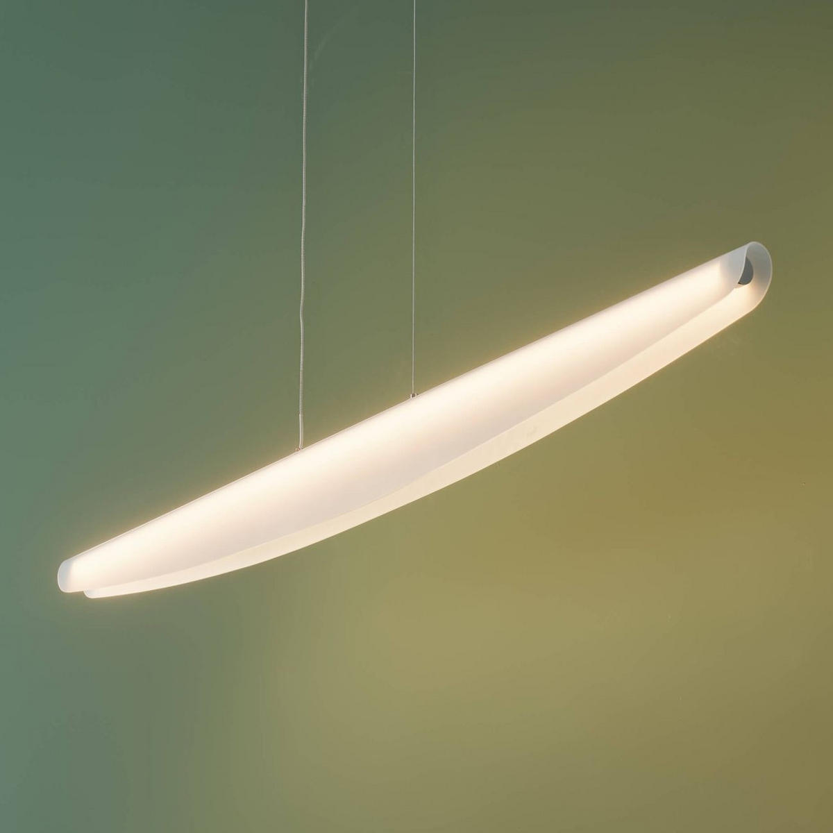 HÄNGELEUCHTE Auren, Beige et blanc, 115cm - Beige, Metall (120/3.5/10cm) - KOSILUM