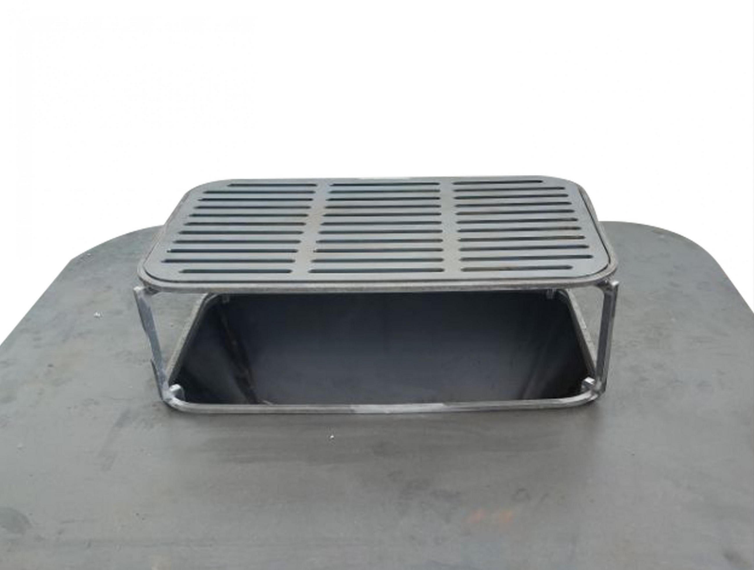 HOLZKOHLEGRILL Feuerschale Braun inkl. Schutzhülle - Braun, Metall (160/100/80cm) - Purline