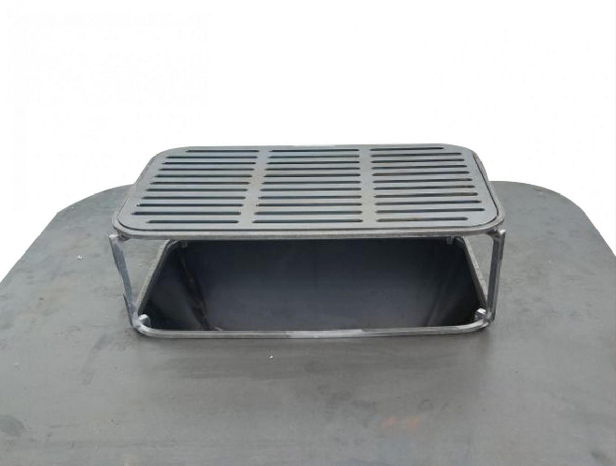 HOLZKOHLEGRILL Feuerschale Braun inkl. Schutzhülle - Braun, Metall (160/100/80cm) - Purline