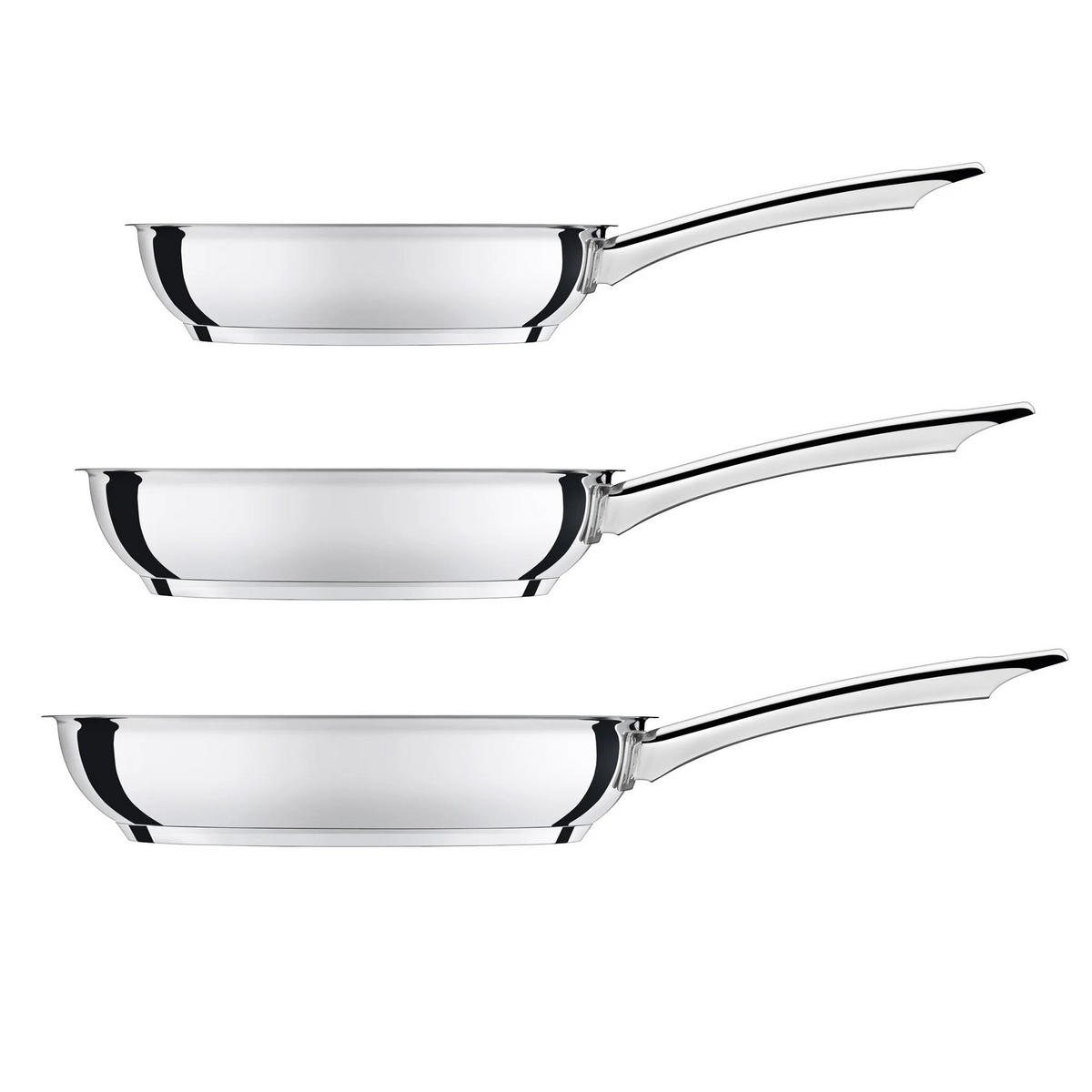 BRATPFANNENSET DURADO Silber 3-teilig - Silberfarben, Keramik/Metall - Beaface