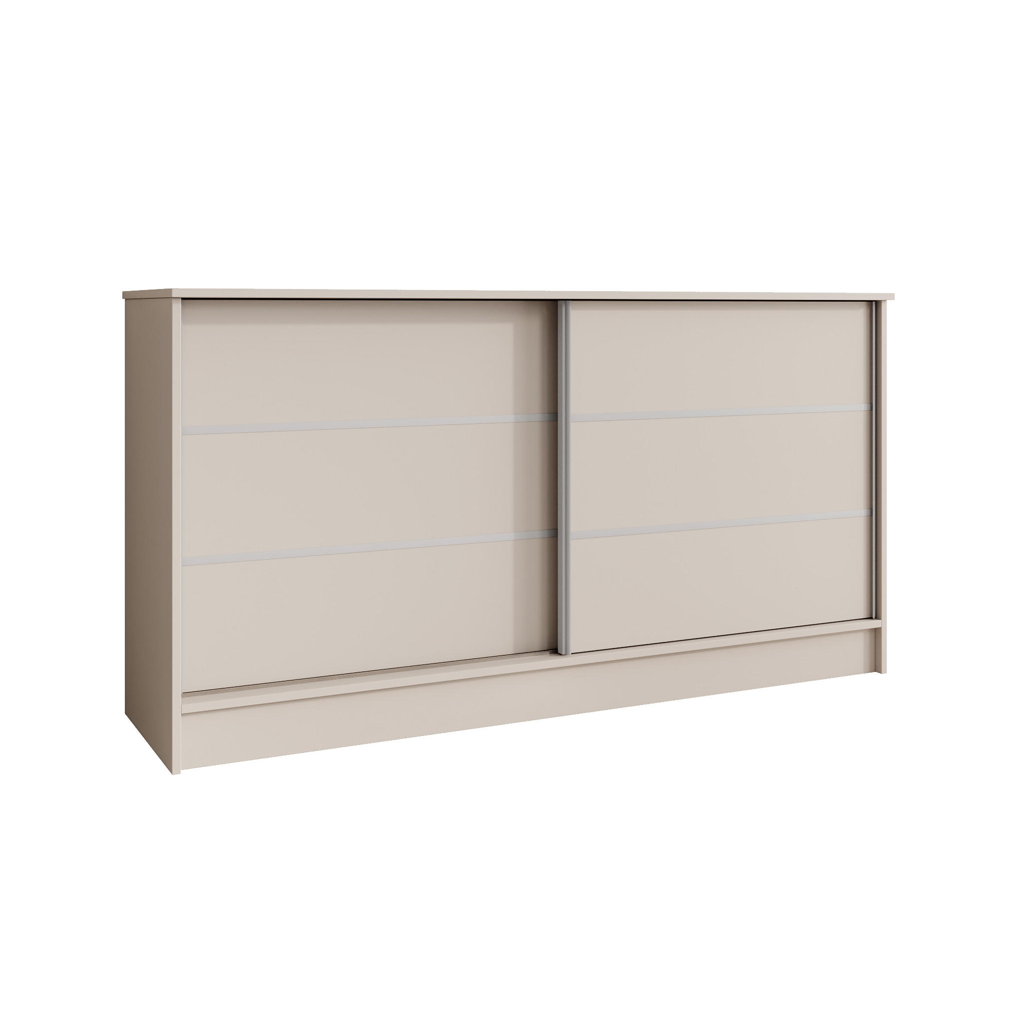 KOMMODE Mirela mit 2 Schiebetüren 160 cm, Kaschmir - Kaschmir, Holzwerkstoff (161/85/43.5cm) - Beautysofa