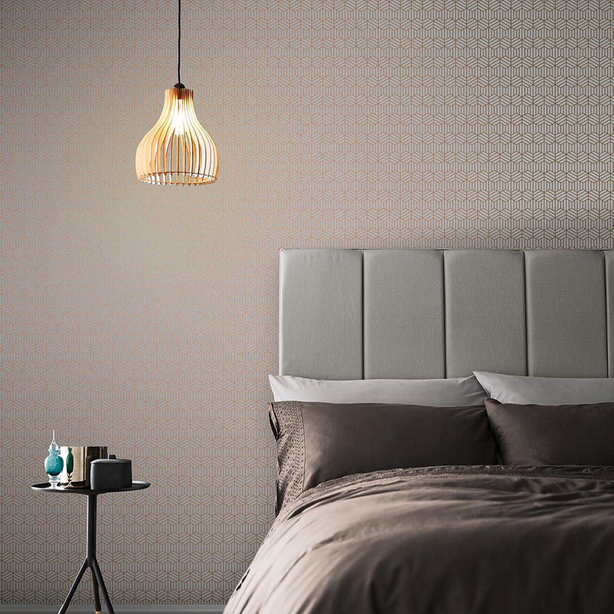 VLIESTAPETE - Echo Stone - Grau, Papier/Kunststoff (52/1005cm) - Graham & Brown