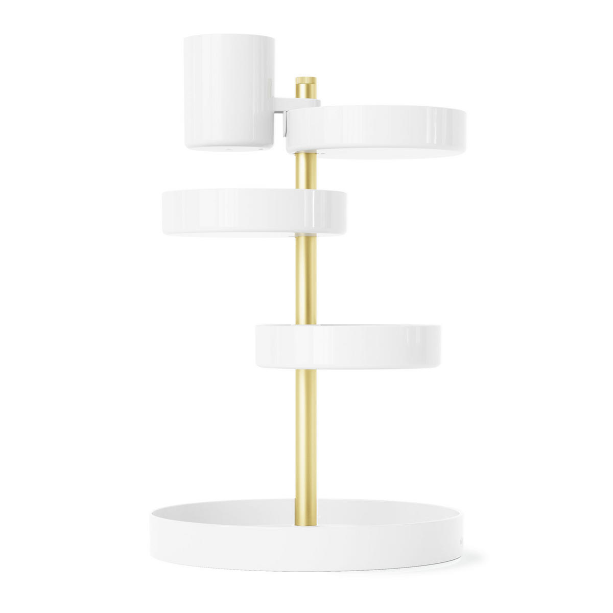 KOSMETIK-ORGANIZER Pirouette, Messing - Weiß, Kunststoff (23/35/23cm) - Umbra