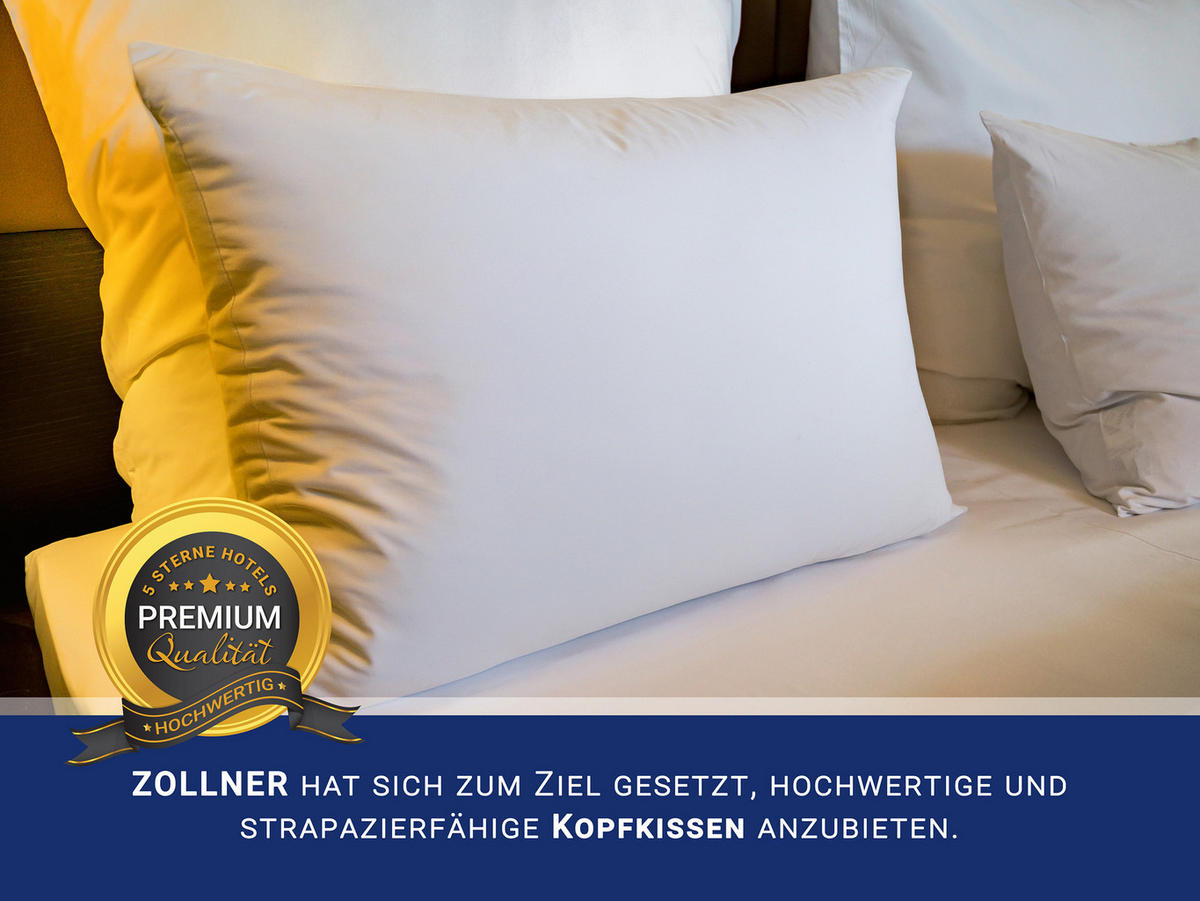 KISSEN, 2er-Set, 35x45 cm, 50% Polyester, 50% Baumwolle, Weiß - Weiß, Textil (35/45cm) - Zollner