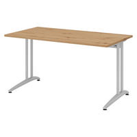 SCHREIBTISCH Serie-B 80/140/74 cm in Wildeiche - Wildeiche, Holzwerkstoff (80/140/74cm) - bümö