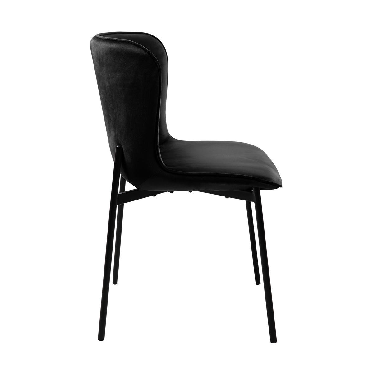 ESSZIMMERSTUHL MARY 2er Set - Schwarz, Textil (50/81/50cm) - SVITA