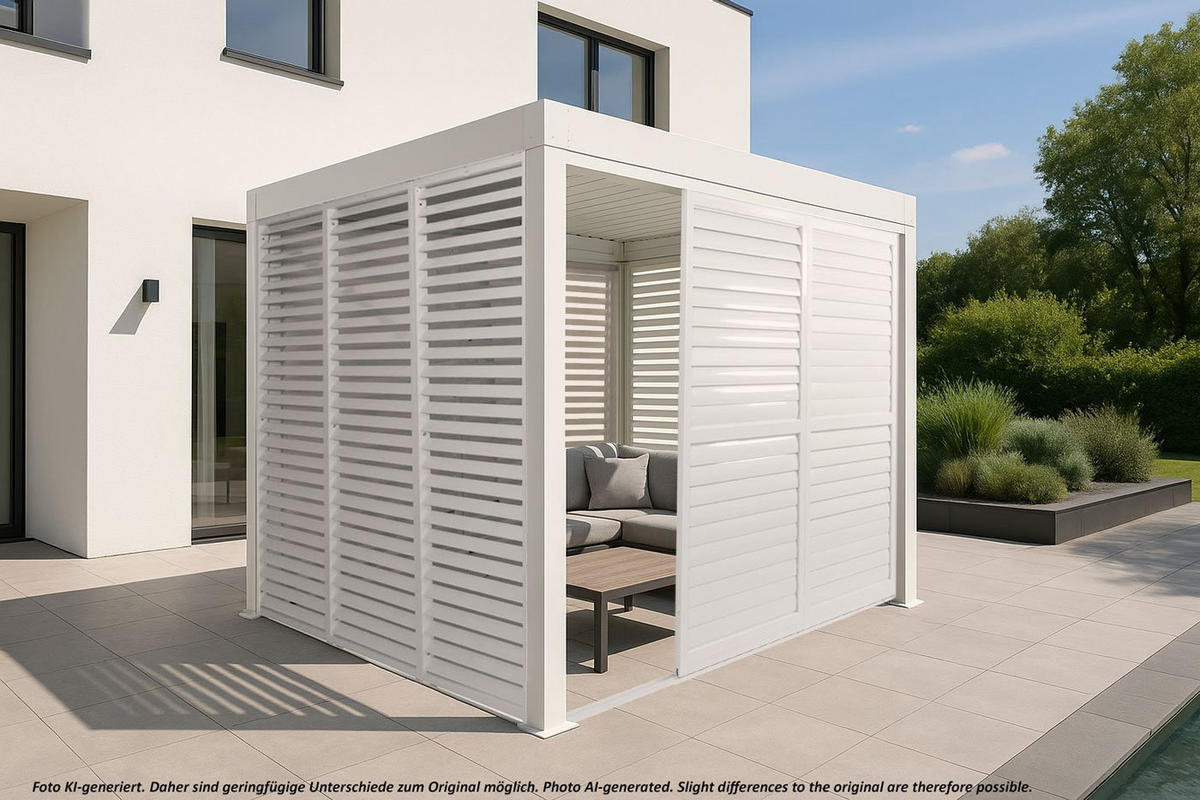 PANEELE FÜR PERGOLA 3ER-SET Anthrazit 3er-Set-Set - Anthrazit, Metall (271/204/4cm) - MCW