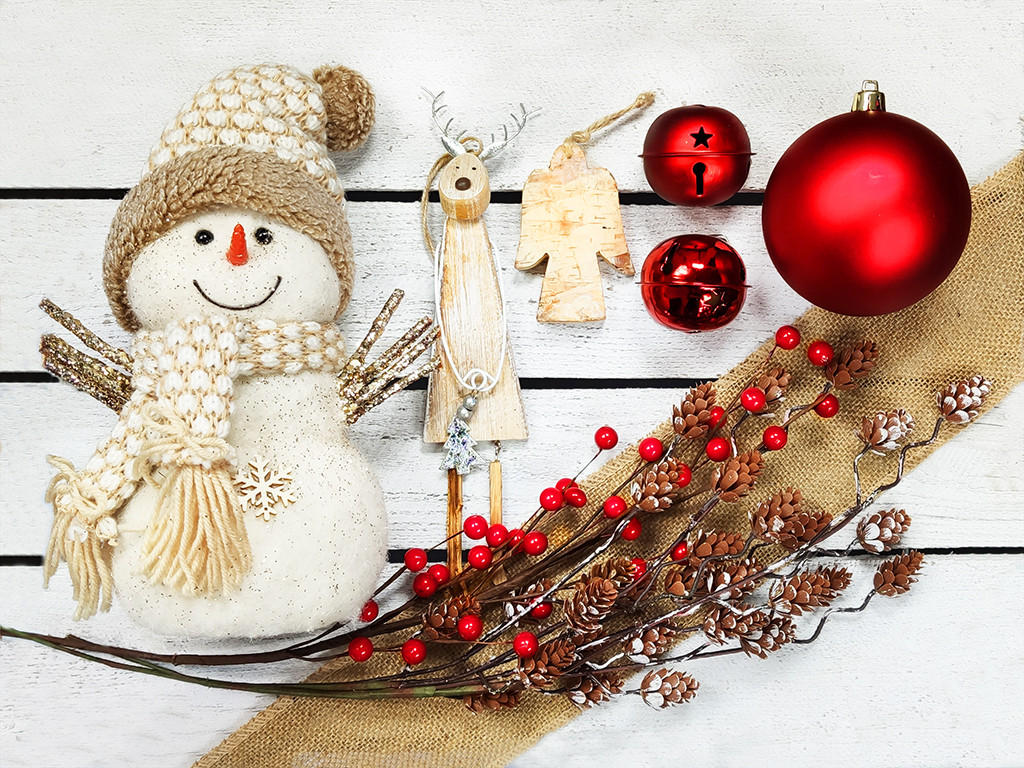 WEIHNACHTSBAUMSCHMUCK-SET WALDGEHEIMNIS 64-teilig, für Weihnachtsbäume 120–210 cm, inkl. Aufbewahrungsbox - Rot/Braun, Kunststoff/Textil (55/50/75cm) - LAALU