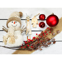 WEIHNACHTSBAUMSCHMUCK-SET WALDGEHEIMNIS 64-teilig, für Weihnachtsbäume 120–210 cm, inkl. Aufbewahrungsbox - Rot/Braun, Kunststoff/Textil (55/50/75cm) - LAALU