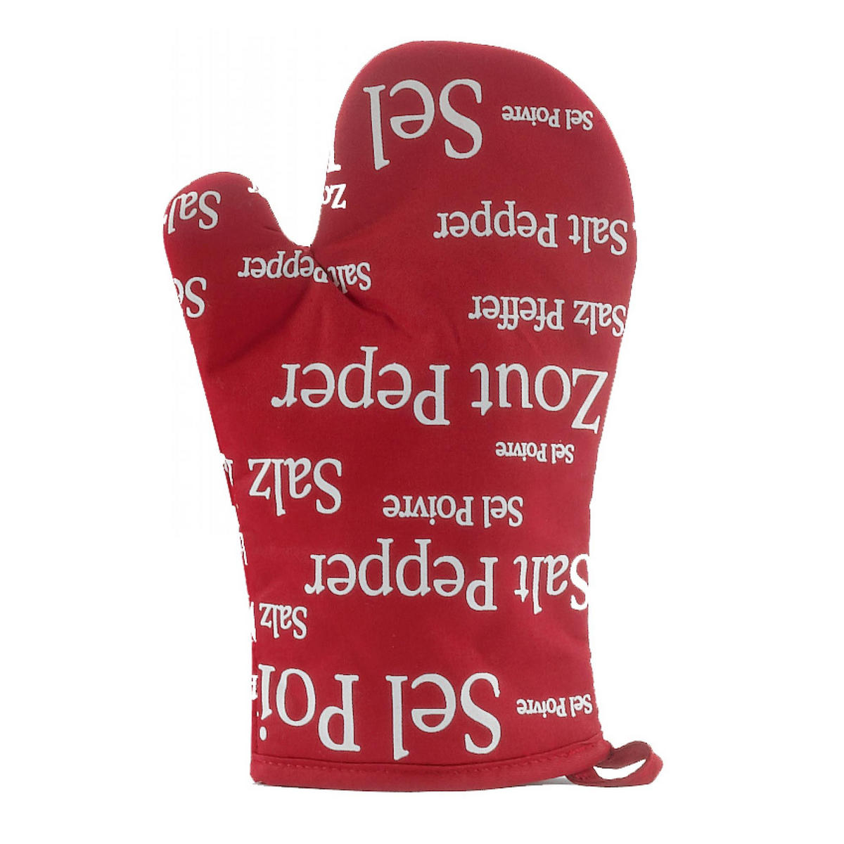 KÜCHENHANDSCHUH Sel & Poivre rot 19 x 32 cm - Rot, Textil (32/19cm) - Winkler