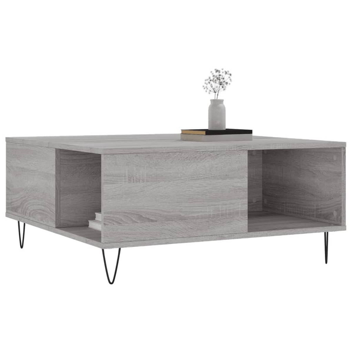 COUCHTISCH Grau Sonoma 80x80x36,5 cm Holzwerkstoff - Grau, Holzwerkstoff (80/80/36.5cm) - furnicato