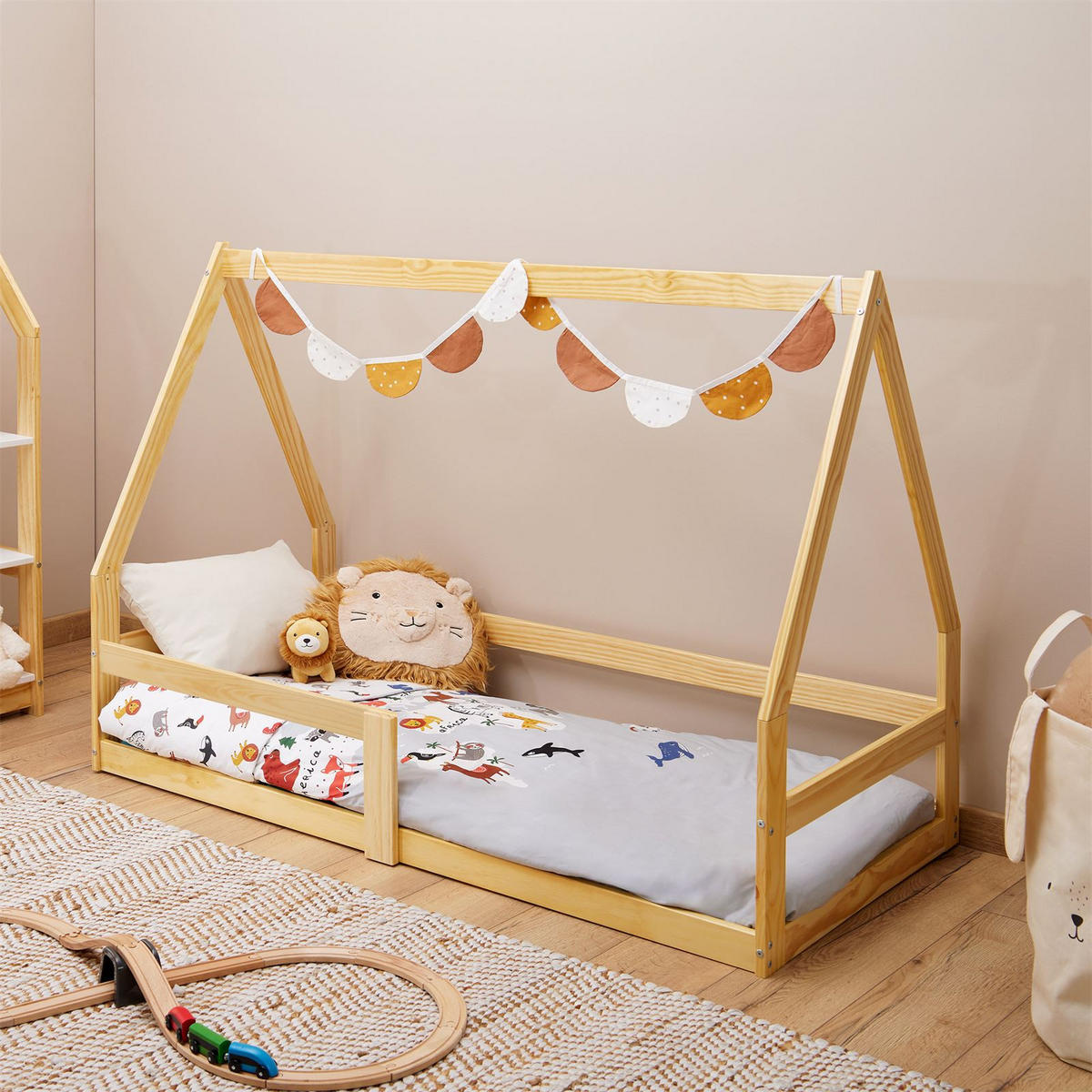 HAUSBETT LUSIA 80X160 CM - Naturfarben, Holz (85/125/164cm) - IDIMEX