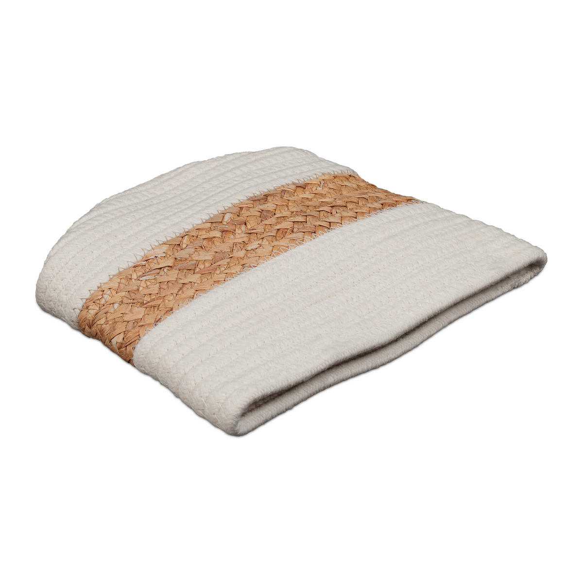 AUFBEWAHRUNGSKORB - Creme, Textil (18/18/20cm) - Relaxdays