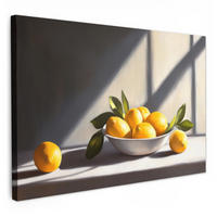 LEINWANDBILD Zitronen - Stilleben - Gelb Wohnzimmer 120x80 cm - Gelb, Textil (120/80cm) - MuchoWow