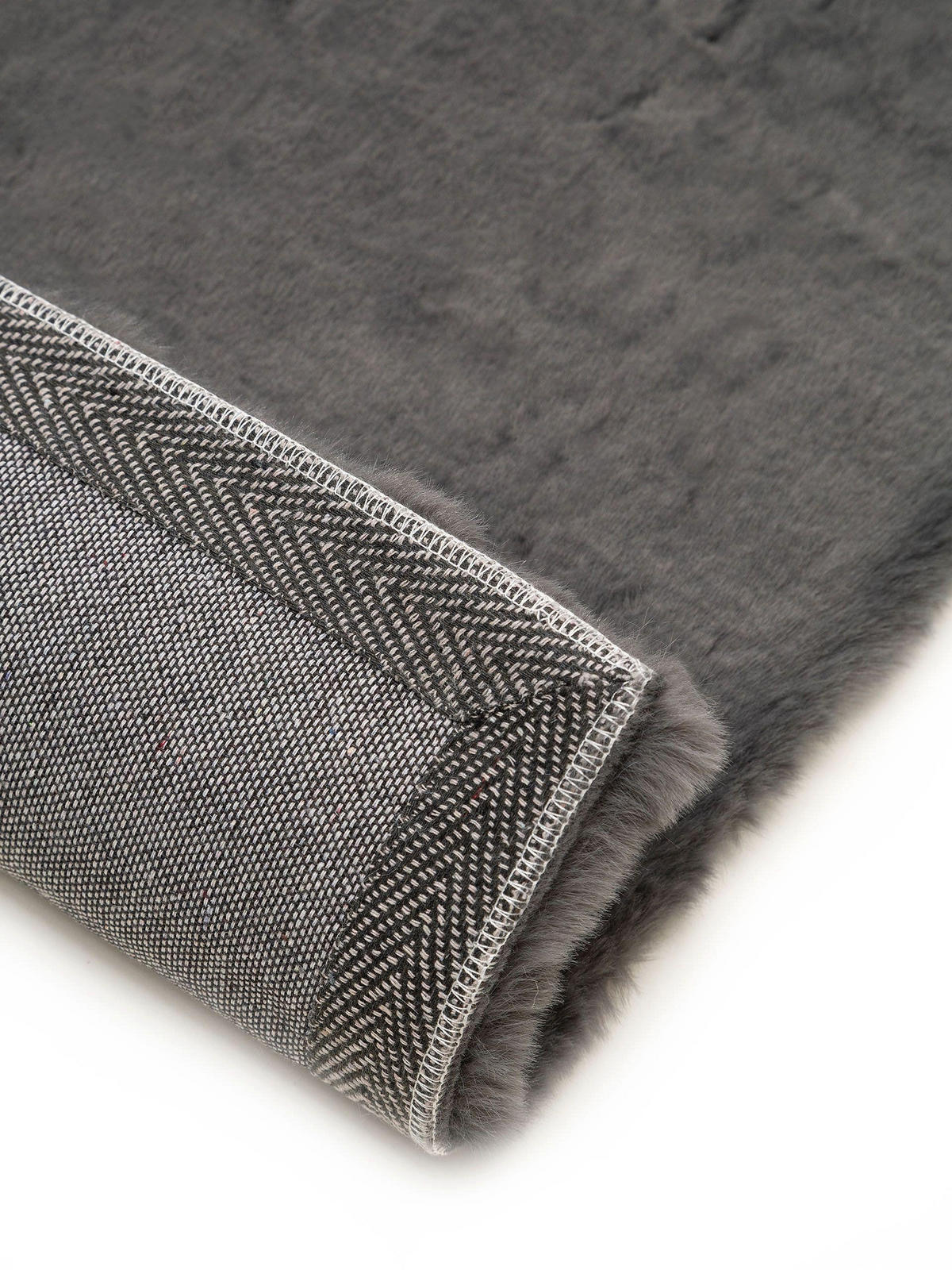KUNSTFELL-TEPPICH Dave Anthrazit 200x300 cm - Anthrazit, Textil (200/300cm) - benuta Nest