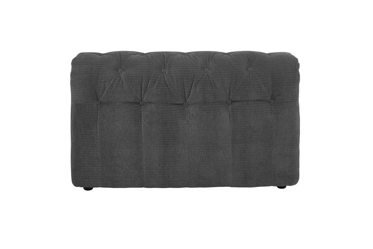 SOFA SITZELEMENT SEPHI Anthrazit Cord - Anthrazit/Schwarz, Kunststoff/Textil (107/62/27cm) - KAWOLA