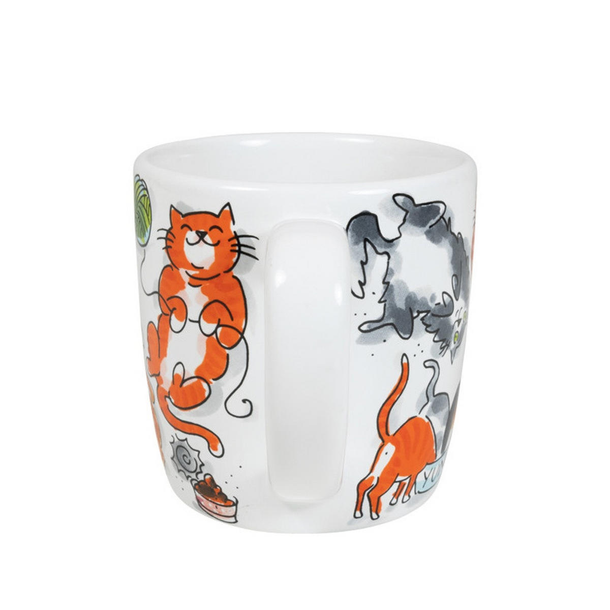 CAPPUCCINO-BECHER Katzen in Bunt - 500 ml - Multicolor, Keramik (0.5L) - Blond Amsterdam