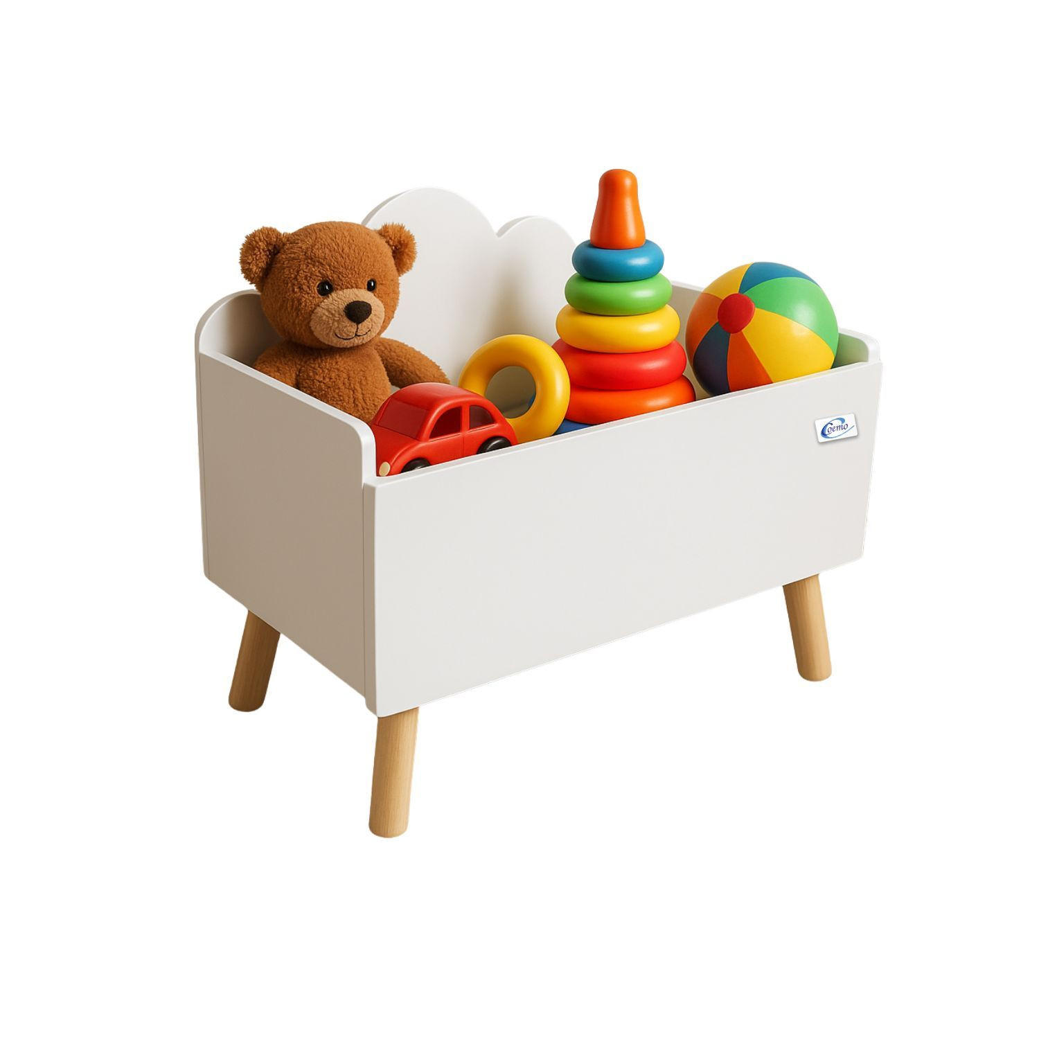 AUFBEWAHRUNGSKISTE LILO aus Holz in Weiß - Weiß, Holzwerkstoff (28/58cm) - Coemo