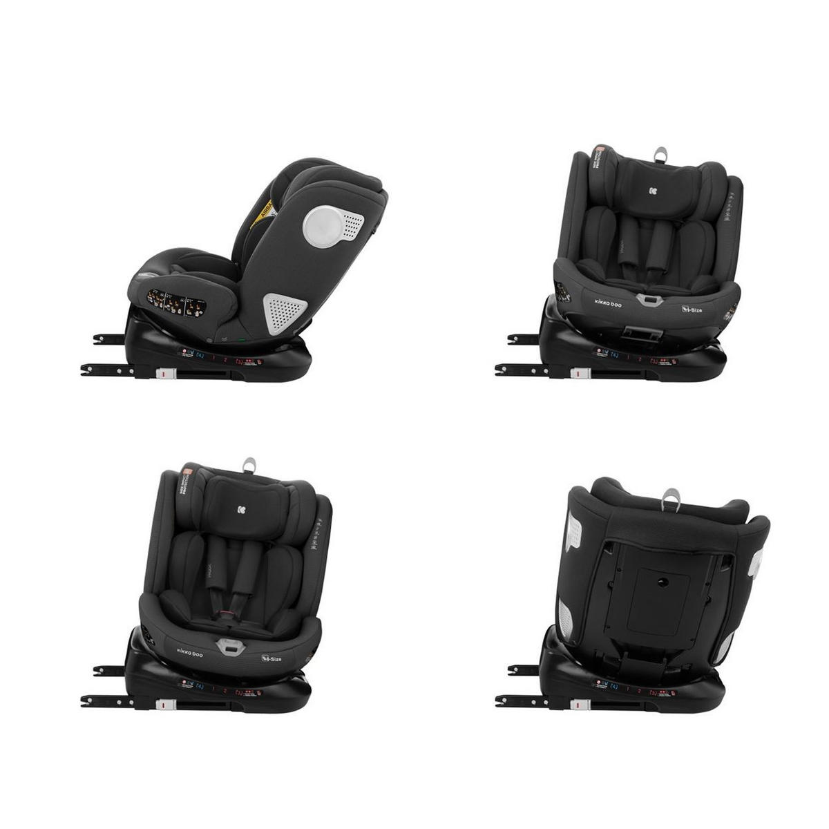KINDERSITZ i-Moove i-Size schwarz (40-150cm) Isofix 360-Grad-Drehung Kopfstütze - Schwarz, Kunststoff (45/59/49cm) - Kikka boo