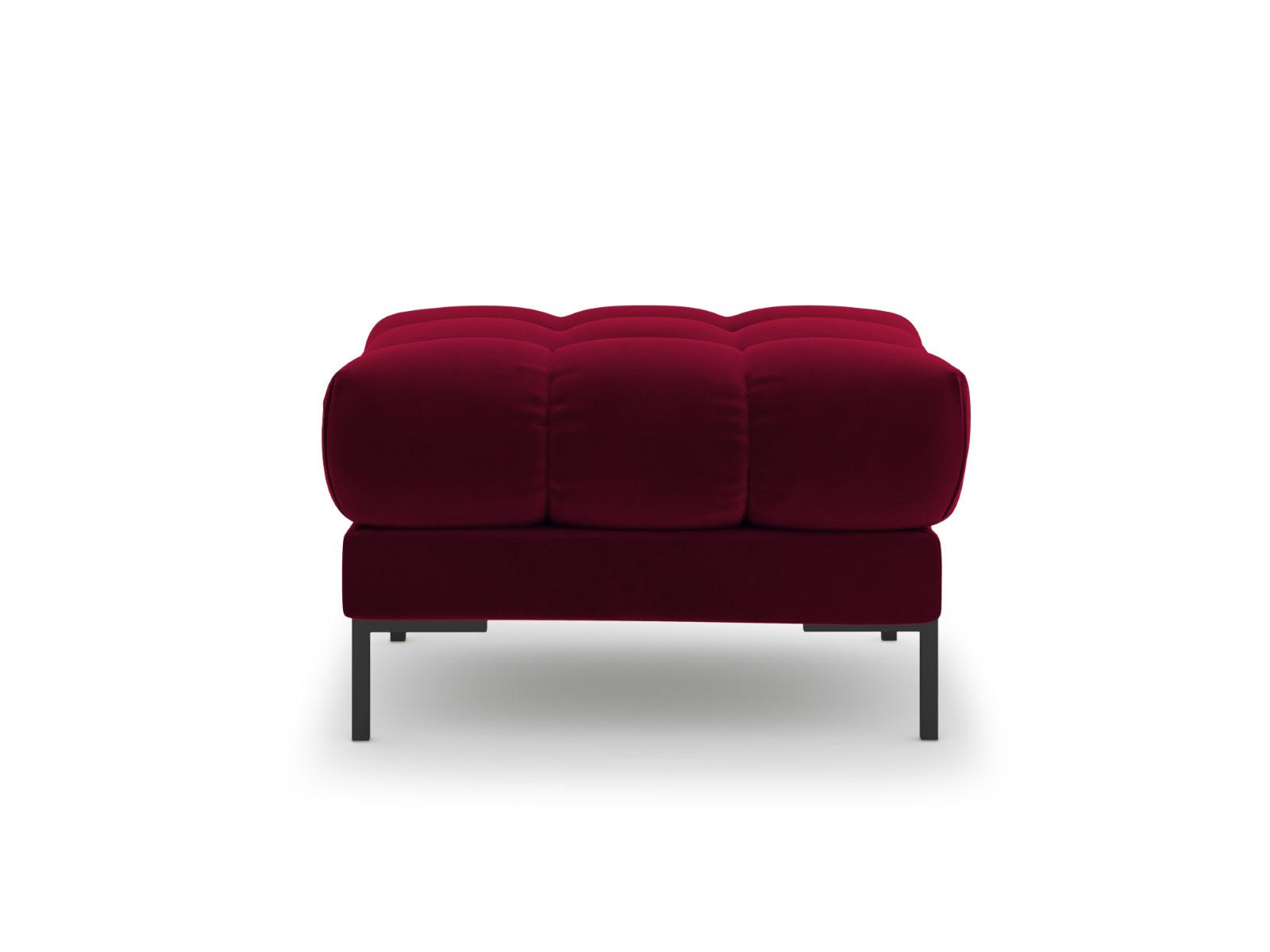 POUF Mamaia aus Samt rot - Rot, Textil (60/41/60cm) - Micadoni