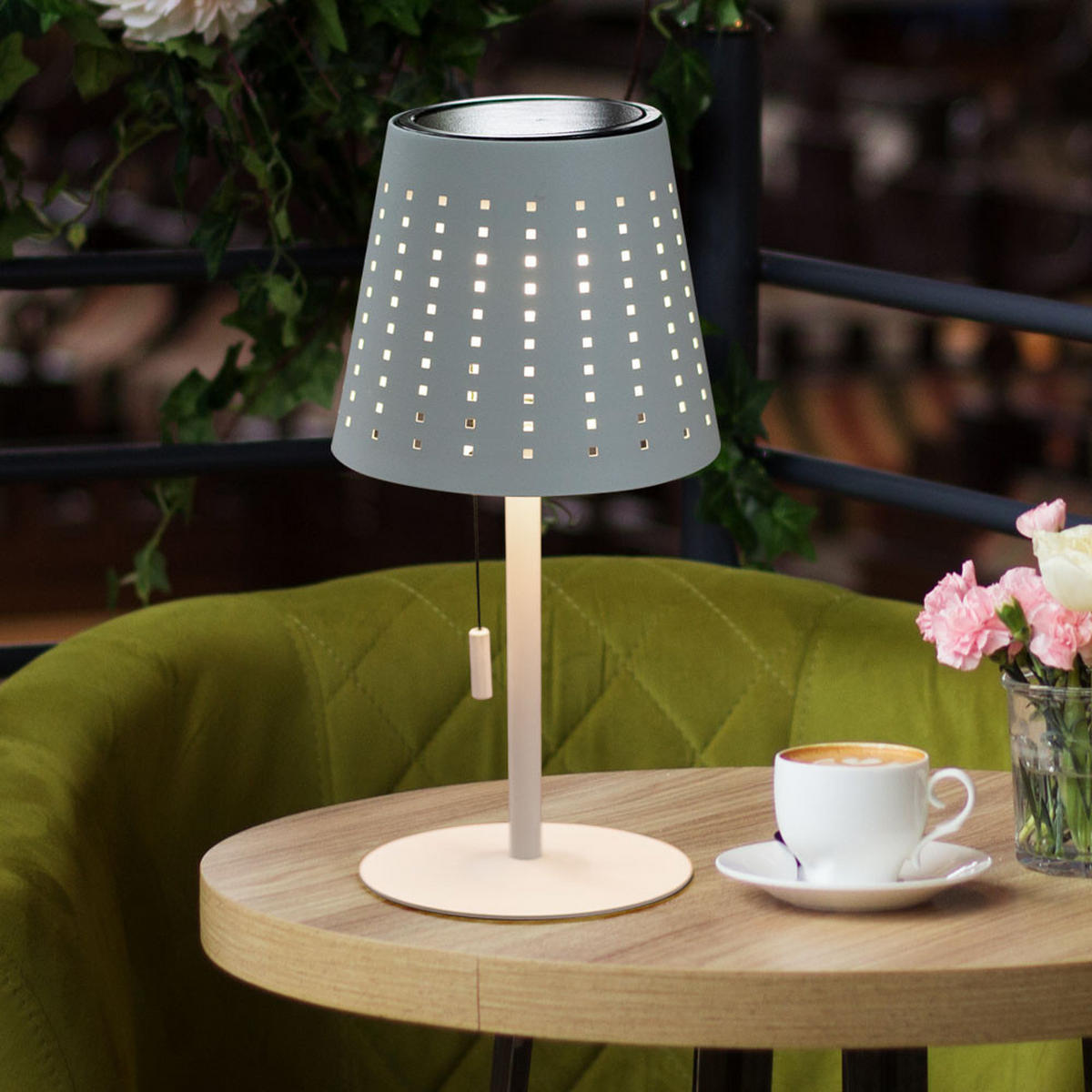 LED AUSSENLEUCHTE Mandy Weiß Metall - Weiß, Metall (14/14/30cm)