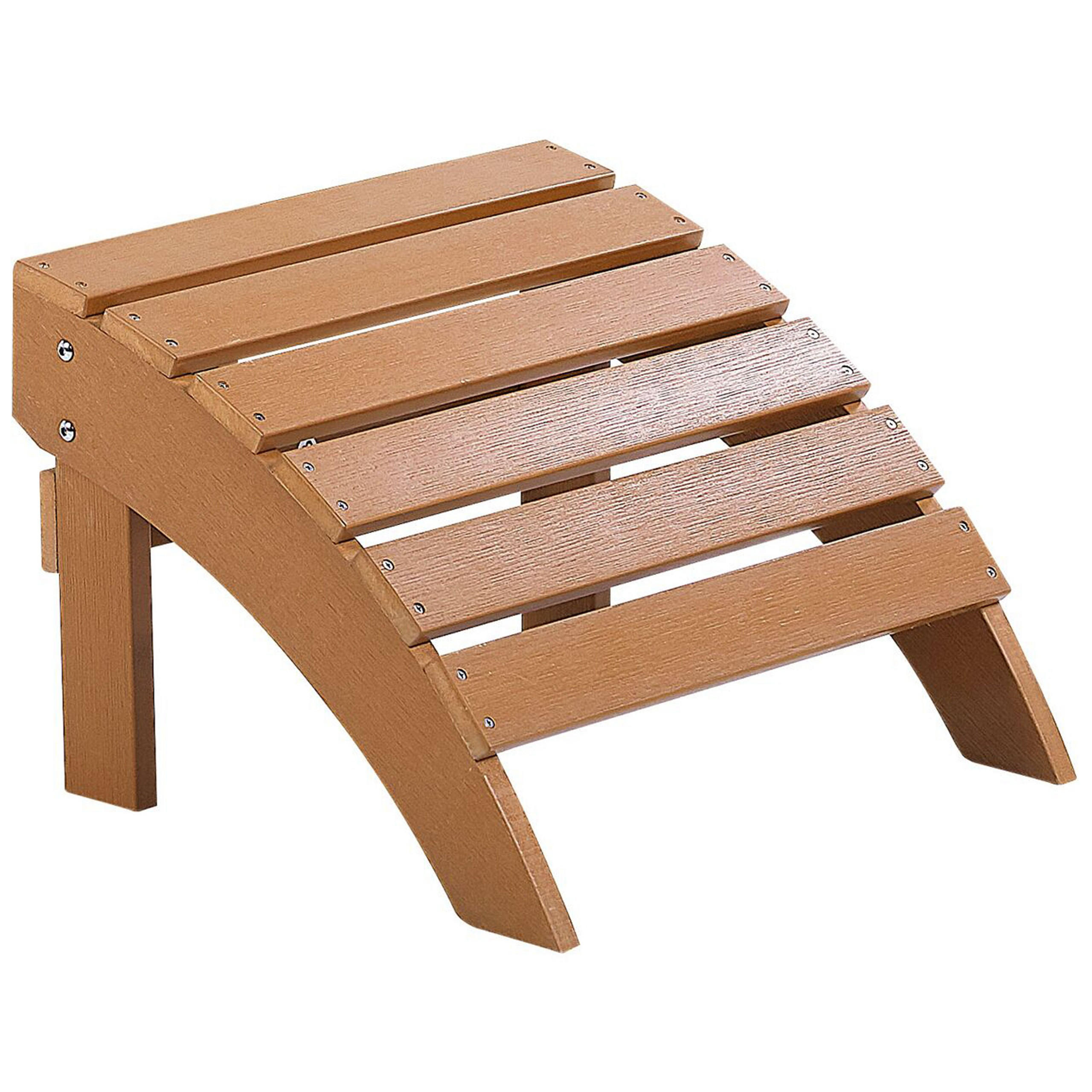 FUSSHOCKER Kunstholz heller Holzfarbton Adirondack - Hellbraun, Kunststoff (50/34/43cm) - Beliani