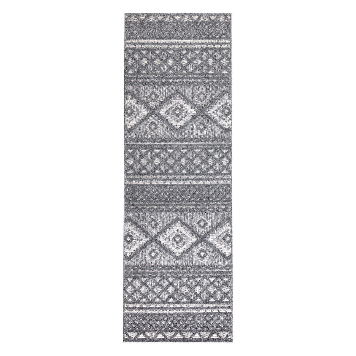 OUTDOOR-TEPPICH Santorini 435 Anthrazit 80x250 cm - Anthrazit, Textil (80/250cm) - carpet city