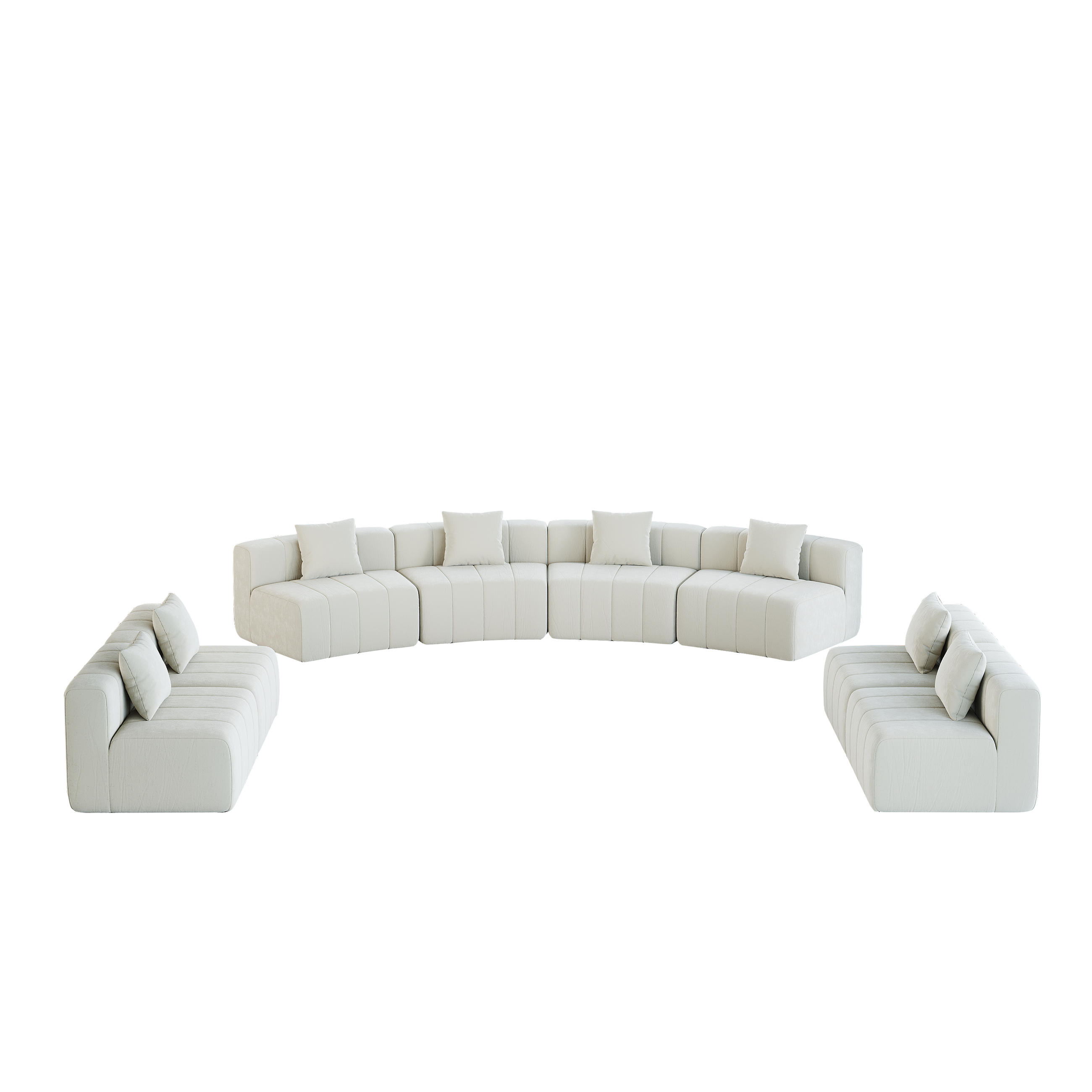 ComfortXL Sitzgarnitur Beige 388x73.6x83.8 cm