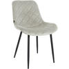 STUHL Samt Creme - Creme/Schwarz, Textil/Metall (53/82/60cm) - CLP