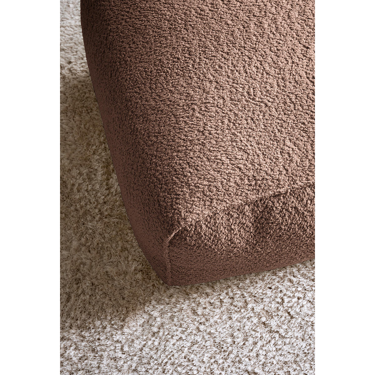 POLSTERHOCKER - Mauve/Schwarz, Kunststoff/Textil (81/38/100cm) - home24