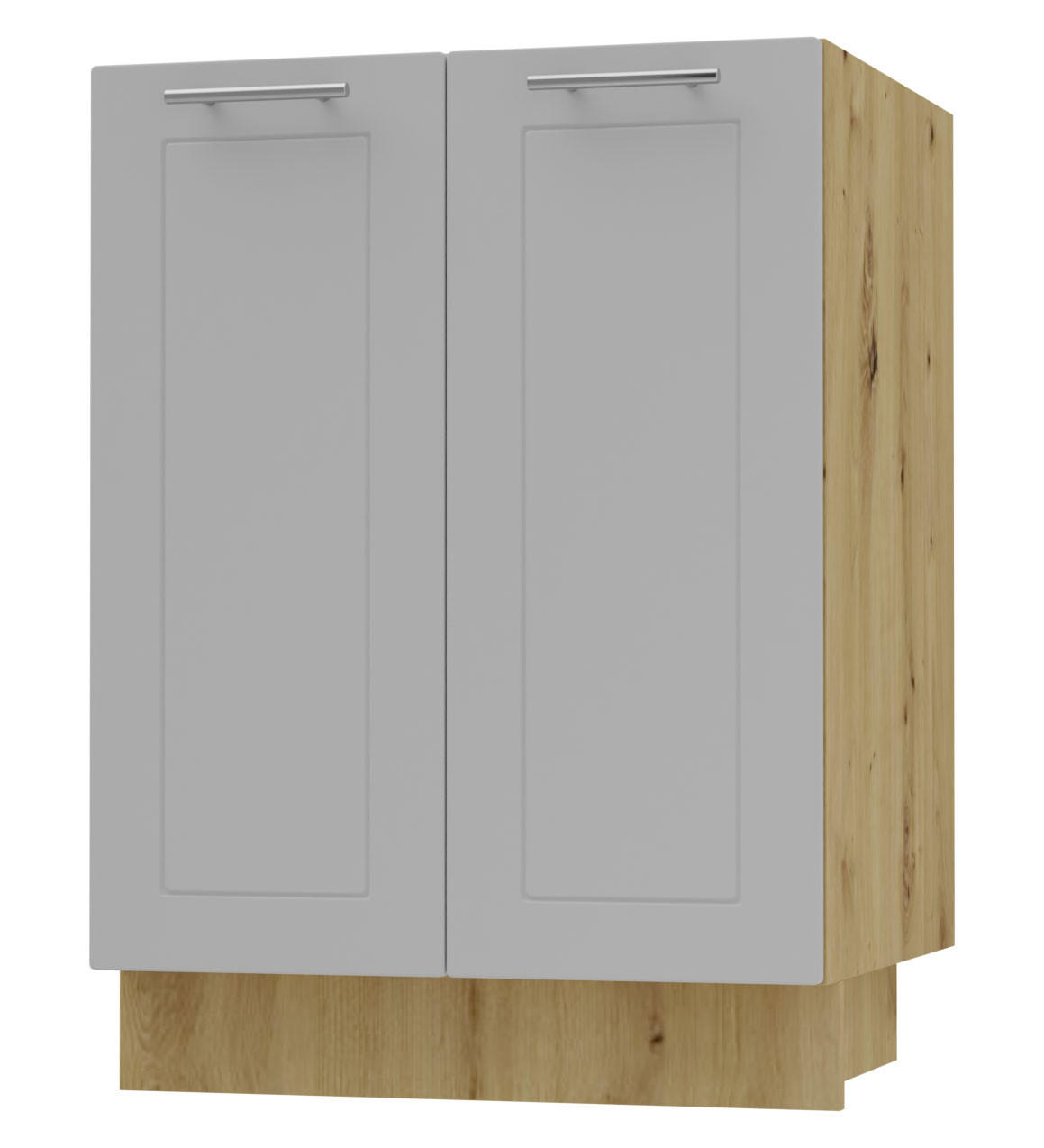 UNTERSCHRANK Bari D11/60 Eiche Artisan / RAL 7040 fenstergrau 60 / 50 / 82cm - Eiche Artisan/Grau, Holz/Holzwerkstoff (60/82/50cm) - Feldmann-Wohnen