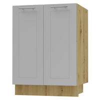UNTERSCHRANK Bari D11/60 Eiche Artisan / RAL 7040 fenstergrau 60 / 50 / 82cm - Eiche Artisan/Grau, Holz/Holzwerkstoff (60/82/50cm) - Feldmann-Wohnen