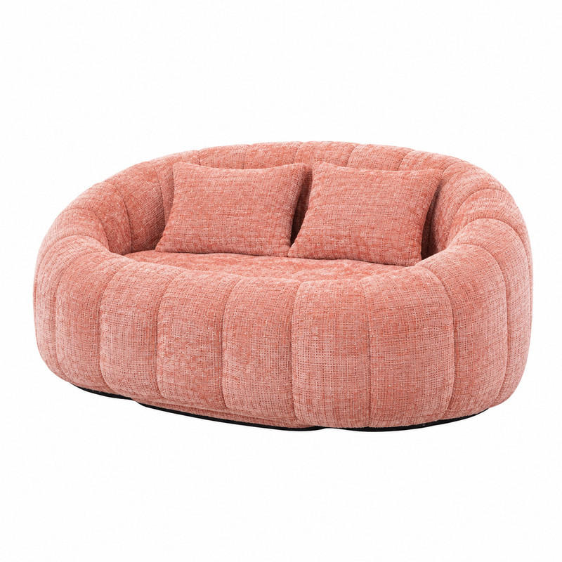 SITZSACK Chenille 150 x 95 x 63 cm Pink - Pink, Kunststoff (95/63/145cm) - Beauniv
