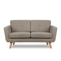 2-SITZER-SOFA TAGIO II mit Armlehnen, Hellbraun - Hellbraun, Textil (88/80/153cm) - KONSIMO®