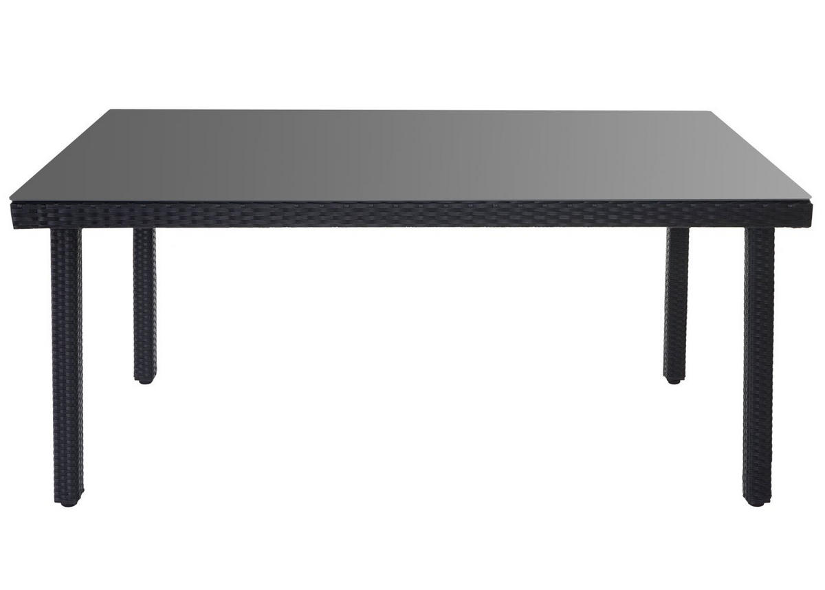 POLY-RATTAN-GARNITUR Anthrazit - Anthrazit, Kunststoff - MCW